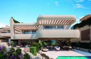 Semi-detached villas in Marbella 6 star resort with sea views